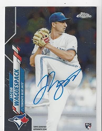 Jacob Waguespack Autographed Topps Chrome Rookie Card Collectible Baseball Card - 2020 Topps Chrome Baseball Card #RA-JW (Toronto Blue Jays)