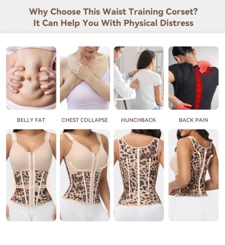 Image of SHAPSHE Waist Trainer Corset for Women Tummy Control Body Shaper with Bra