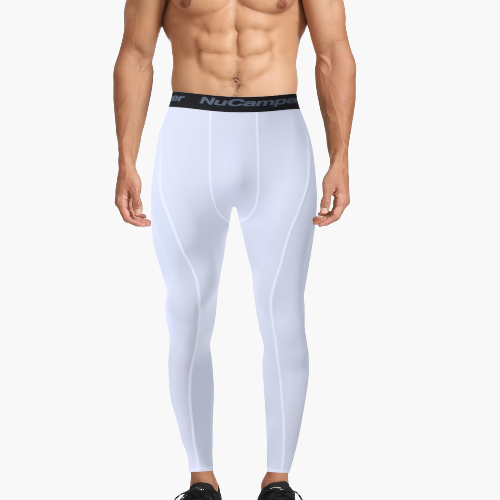 NuCamper Pantalones de Compresión para Hombres, Correr Baselayer Leggings, Secado Rápido, Entrenamiento Atlético