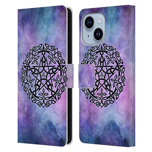 Étui Portefeuille iPhone 14 Plus Brigid Ashwood Mystique Pentacle Coque Protection Rabat Cuir