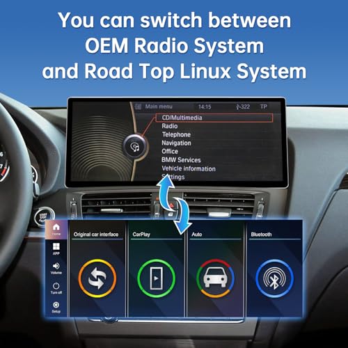 Pantalla Road Top 12.3" Carplay para BMW X3 X4 F25 miniatura 4