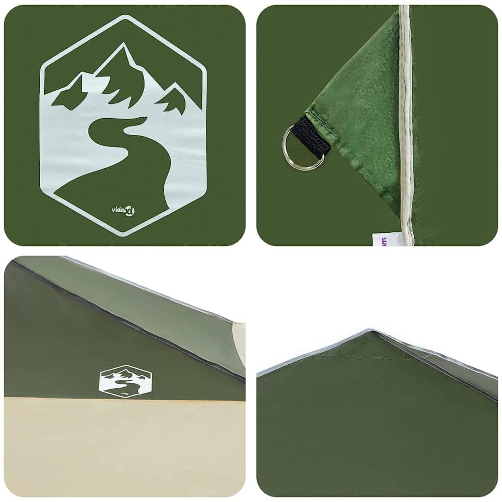 Mangloder Pavillon-Zelt Grün 395 x 395 x 251 cm Stoff Pop-up Faltpavillon mit Stahlrahmen für Garten Terrasse Outdoor Camping Partyzelt mit wasserdichtem Dach und Sonnenschutz