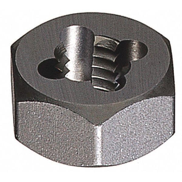 Greenfield Threading 403249 Hexagon Rethreading Die, 11/16" - 11 UNS, Carbon Steel, Uncoated (Bright) Coating, Right Cut