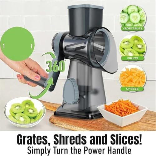 Rallador giratorio multiusos de acero inoxidable con mango miniatura 3