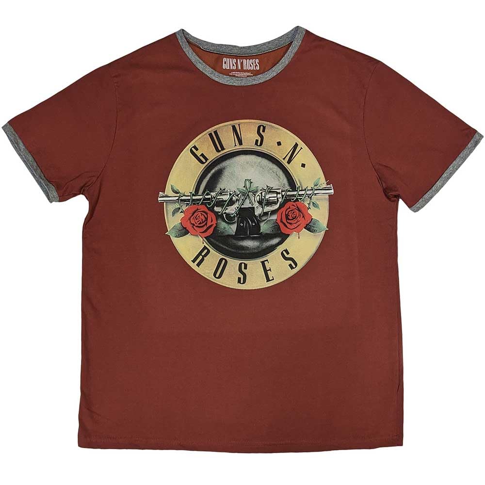 Rock Off officially licensed products Guns N' Roses Classic Logo Ringer T Shirt S