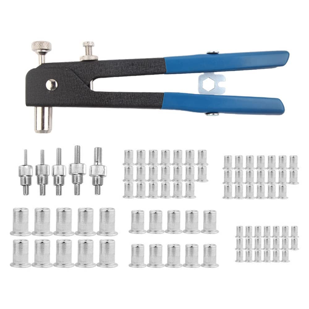 86pcs Hand Rivet Tool Nut Setter Kit, Heavy Duty Blind Rivet Gun Kit