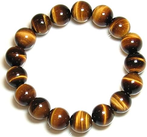 Amazon 神戸宝光堂 a 美しいタイガーアイ 虎目石 12mmブレスレット 内径18cm 男性 M 女性 L ブレスレット 通販