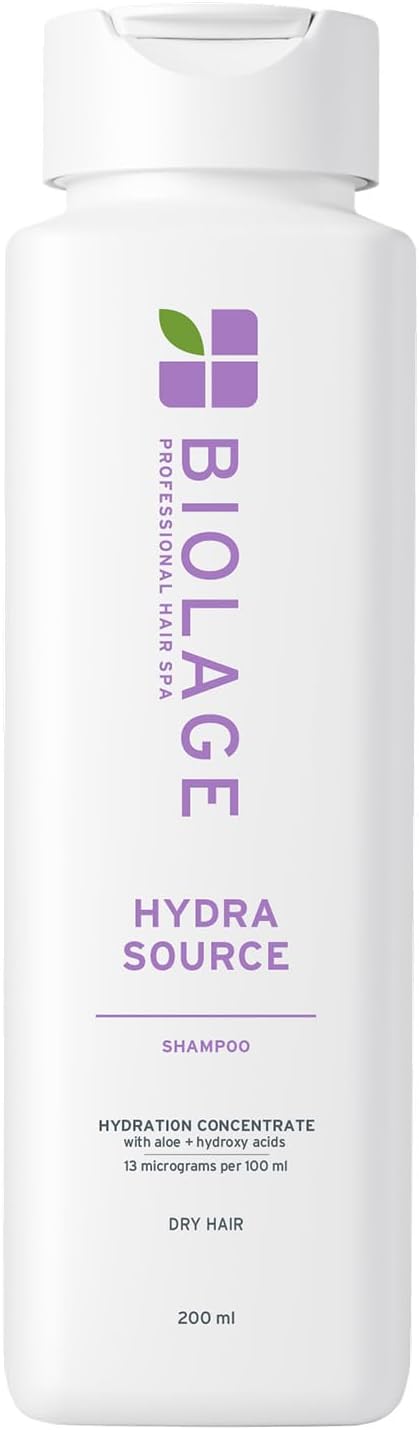 Hydra Source Anti-Dryness Shampoo, Hydrates and Moisturizes Dry Hair, Enriched with Aloe Vera and Hydroxy Acid , Vegan and Cruelty-Free, 200ml
