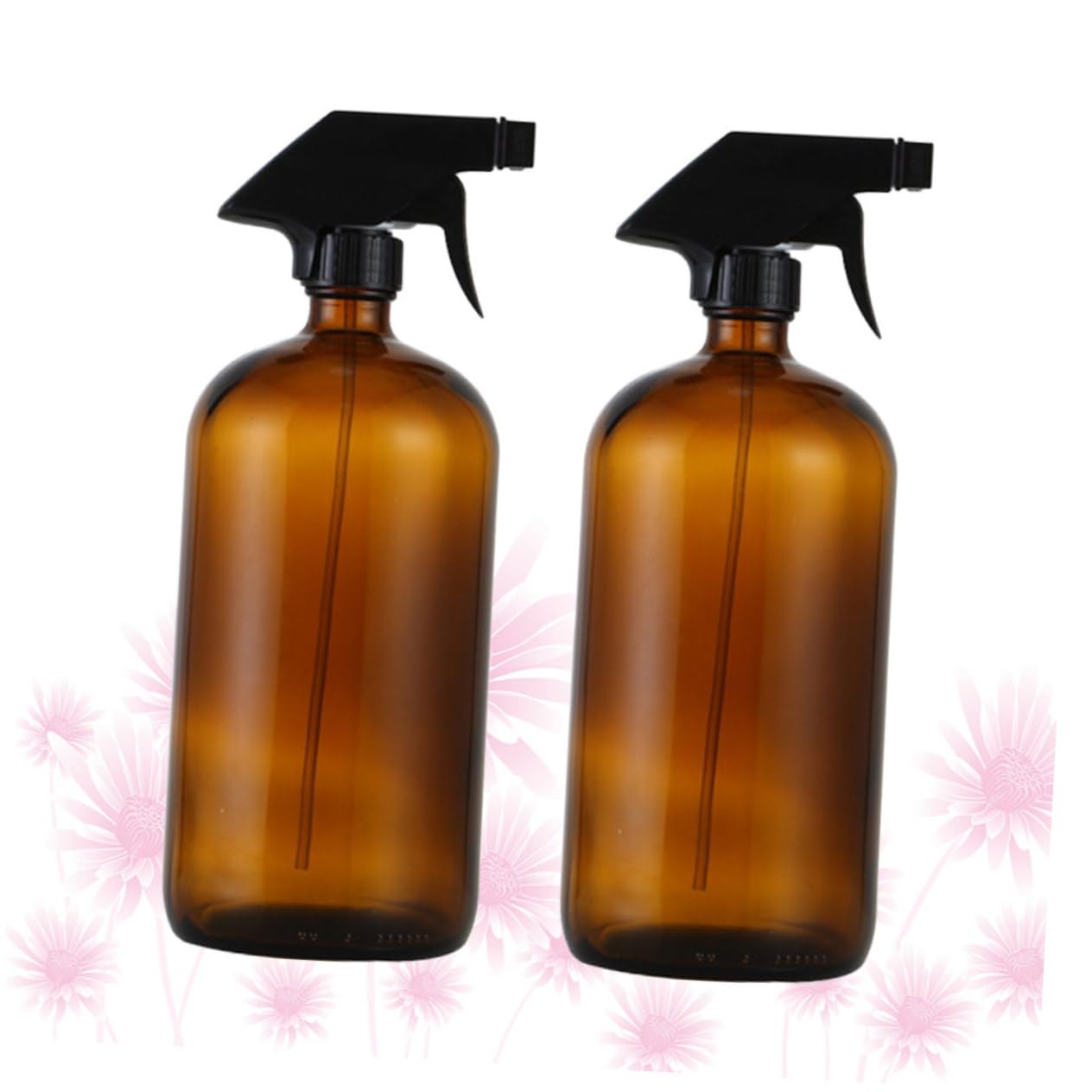 SHERCHPRY Glas Sprühflaschen 500ml Wiederbefüllbare 2 Stück Braune mit Auslaufsicherem Design Tragbare Kleine Sprühflaschen für Make Up und Hautpflege