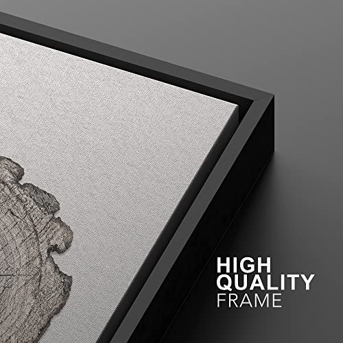 Mudecor Framed Wall Art Print Set Brown Minimal Wood Ring Tree Closeup Nature Wilderness Mixed Media Modern Art Boho Decorative Colorful Chic For Living Room thumb #4