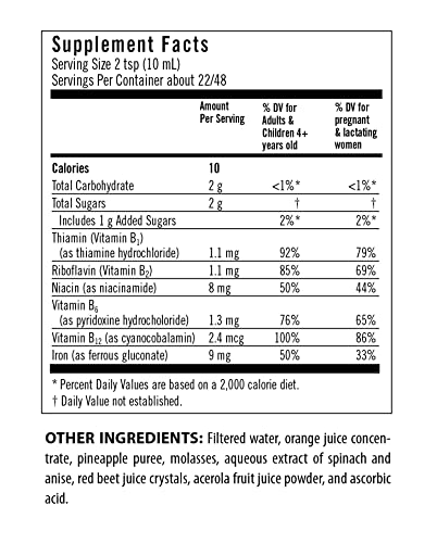 Flora - Iron with B-Vitamin Complex, Helps Maintain Healthy Iron Levels, Non-Constipating, Highly Absorbable Vitamin-B & Iron Supplement, Vegan, Yeast and Gluten Free, 7.7-oz. Glass Bottle - Image 3