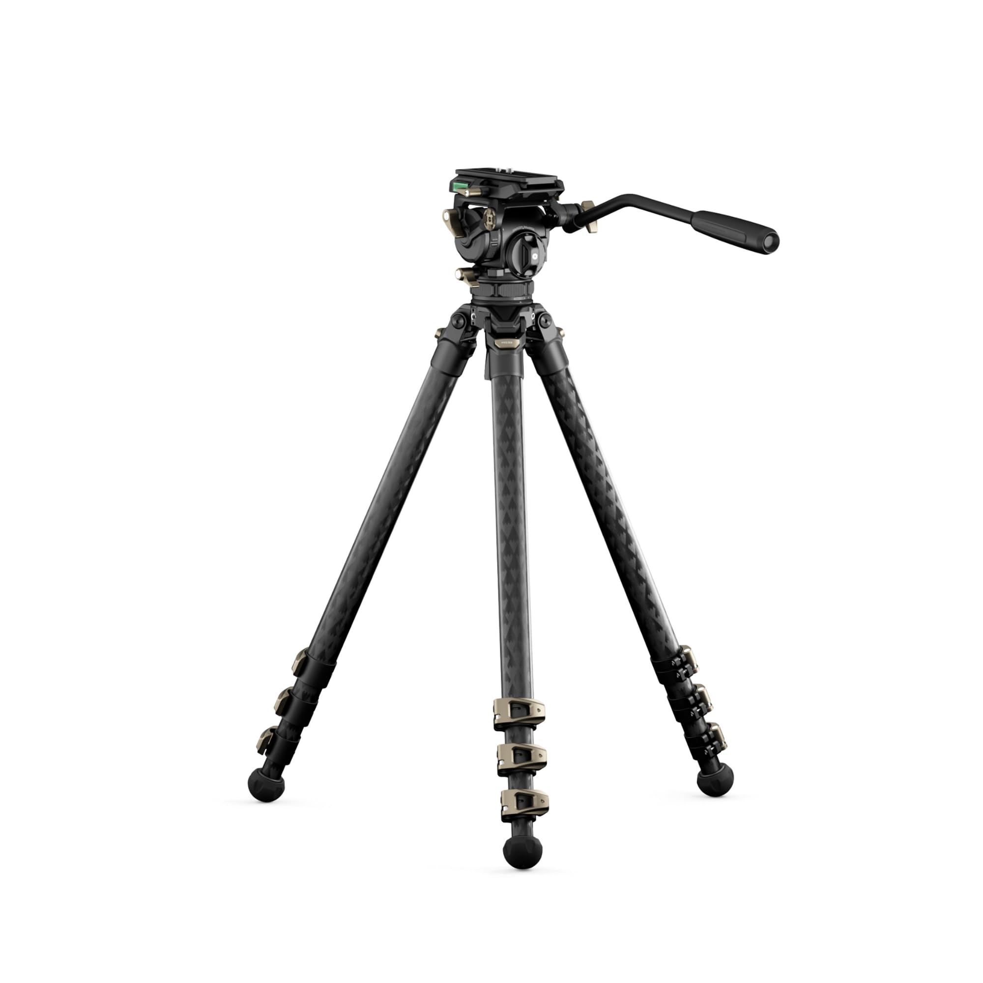 Tilta CT08 75mm Cine Fluid Head with 3-Stage Carbon Fiber Tripod Legs - Space Gray (8KG)