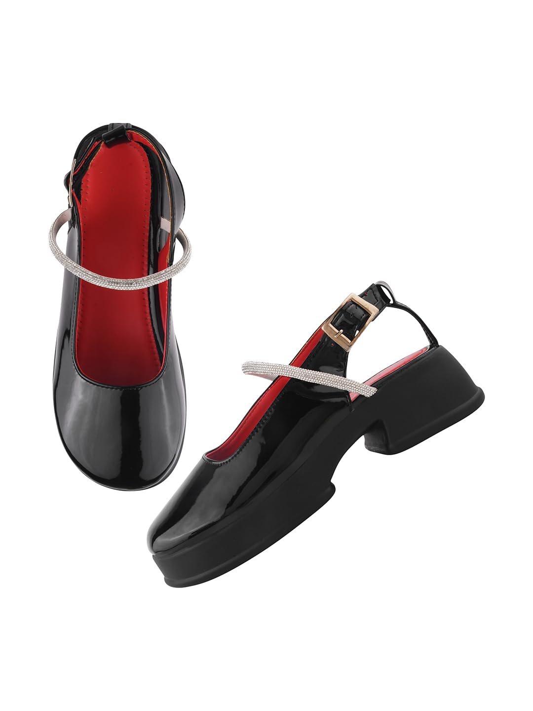 TRYME Trending Alluring Stylish Block Heel Marry Jane Shoes Soft & Comfortable Bellies for Womens and Girls (B0DCJVV44Z) Amazon Price History, Amazon Price Tracker