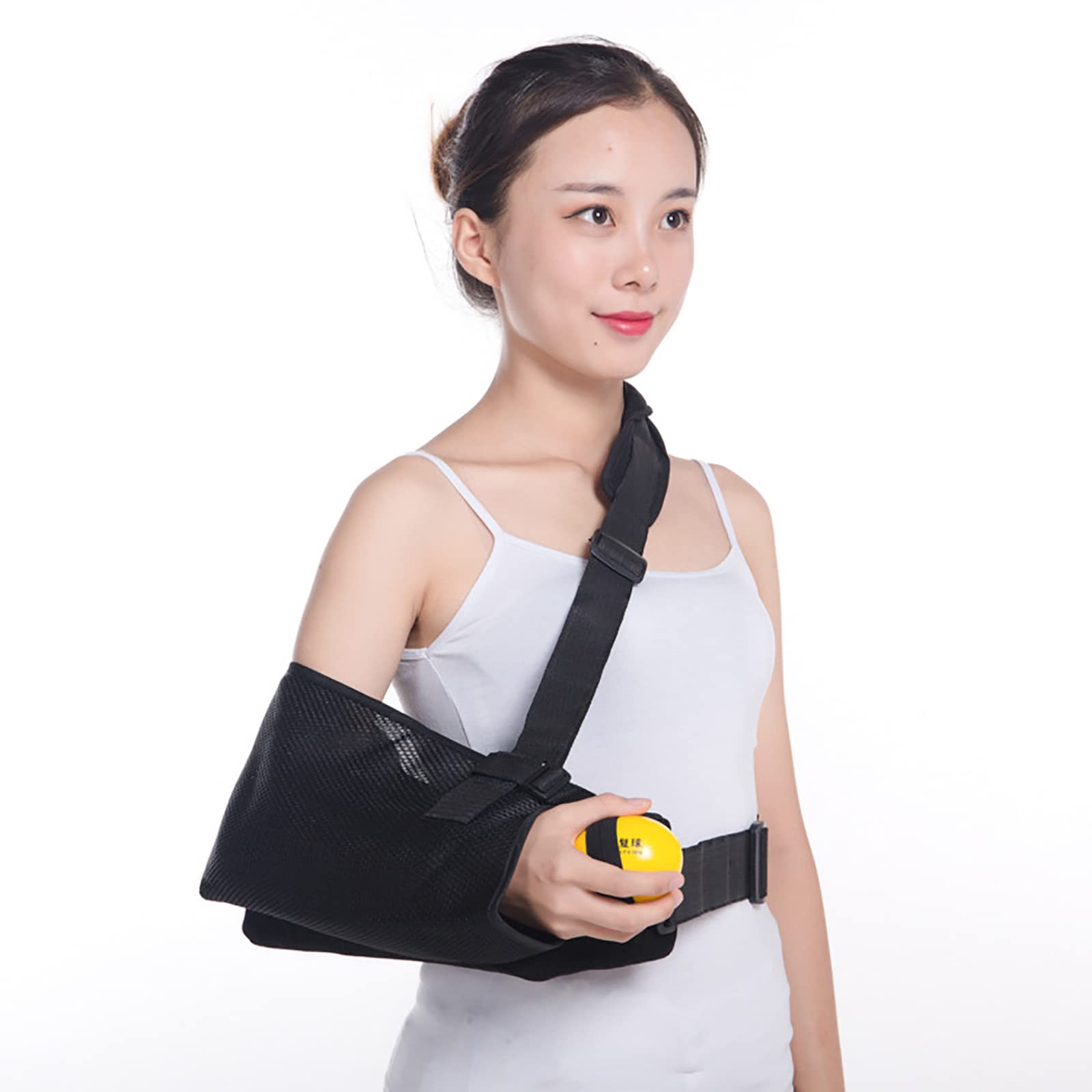 Cabestrillo de Brazo, inmovilizador de Hombro de muñeca Ajustable para Brazo, Codo y Hombro fracturados Rotos, Cabestrillo de Manguito rotador Transpirable para Brazo Izquierdo o Derecho, l