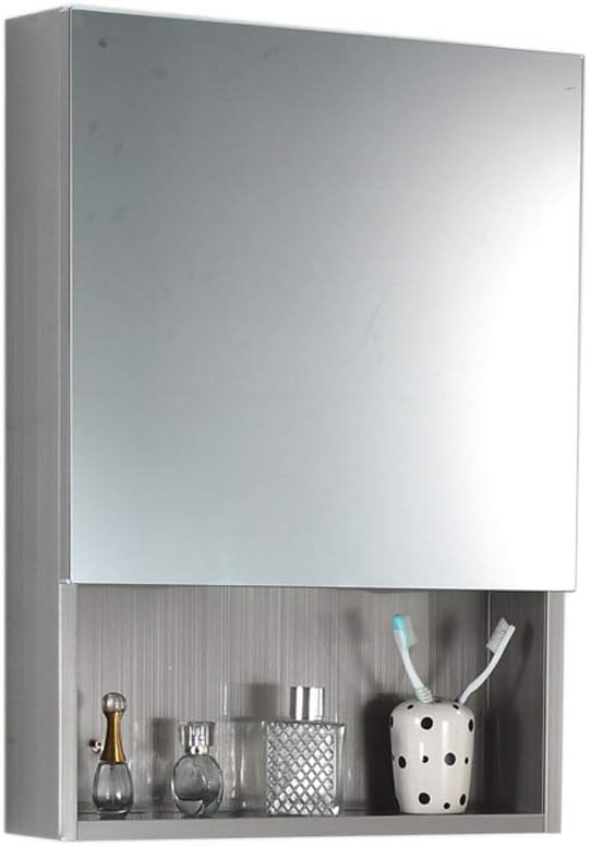 Stainless Steel Mirror Cabinet Bathroom Mirror Wall-Mounted Toilet Mirror Wash Mirror Makeup Mirror Storage Bathroom Cabinet Mirror for Wall Mounting Storage Organizer Medicine Cabinet