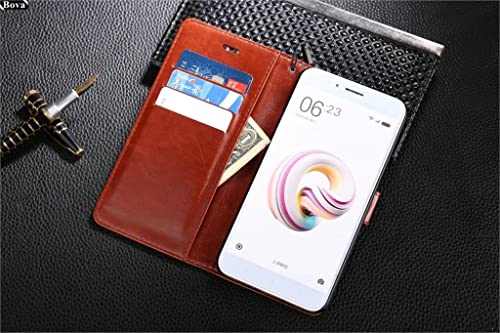 Image of Dkandy for Oneplus 11R 5G, Vintage Leather Flip Wallet Case Stand with Card Holder & Magnetic Closure Flip Cover for Oneplus 11R 5G - (Vintage Brown)