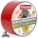 XFasten Extreme Double-Sided Acrylic Mounting Tape Removable, Gray, 2-inch x 300-Inch, Waterproof Indoor and Exterior Double Sides Brick Mounting Tape