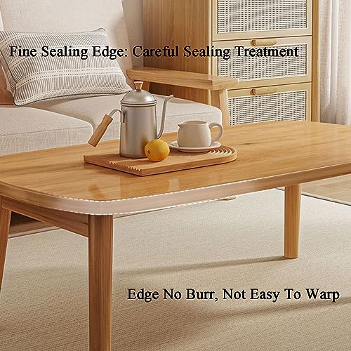 Table basse pliable double usage bois massif solide et compacte 80x55x45 cm - 7
