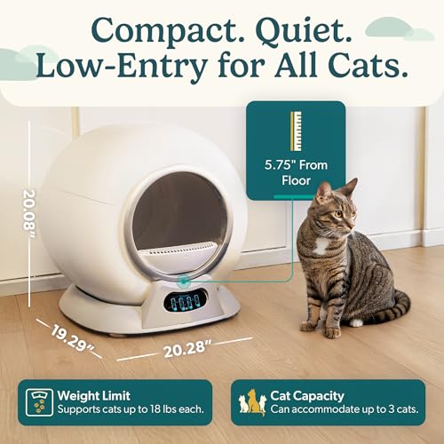 Petcove – Automatic Self Cleaning Litter Box – PurrTek Smart Automatic Litter Box for Multi-Cat Homes with Smart App Control (5GHz Wi-Fi), Triple Odor Control Quiet Operation & Advanced Safety Sensors - Image 5
