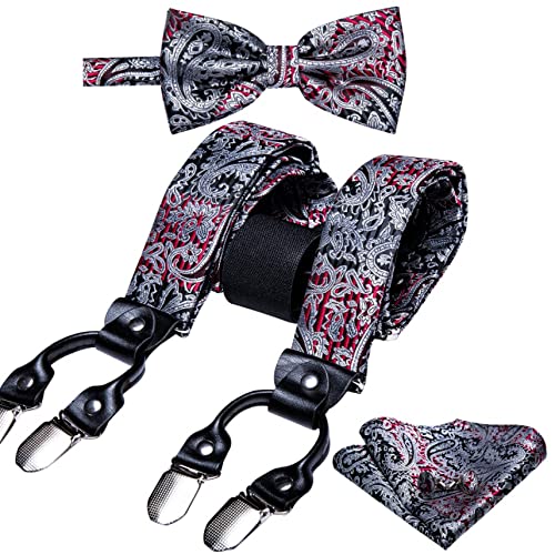Set de corbata de moño negra en seda para hombre miniatura 3