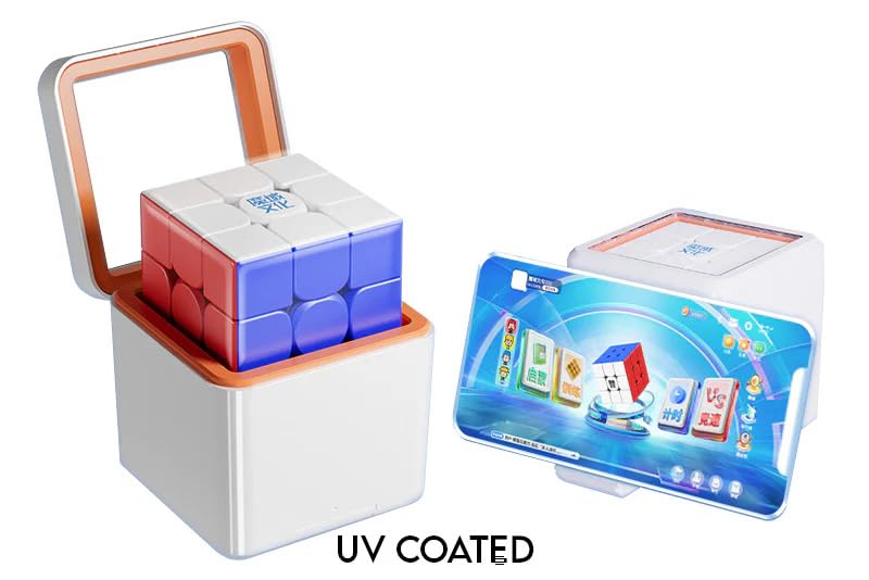 Image of HAWKISTER Moyu Weilong V10 AI 3X3 Bluetooth Smart Speed Cube (Gyroscope Magnetic Core UV Coated Charging Version), 6+ Years