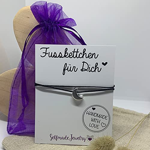 Selfmade Jewelry Cavigliera a forma di luna, in