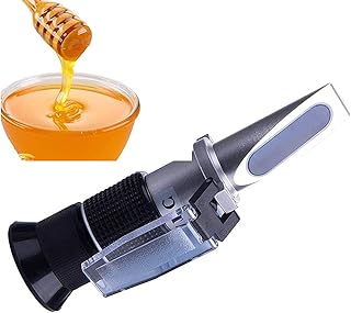 ZffXH Honey Maple Syrup Brix Refractometer/ 58-90 Brix 10-33 Moisture Meter/ homebrew Sucrose Brewing Sugar Aichose Hydrometer/beekeeping Supply Atc