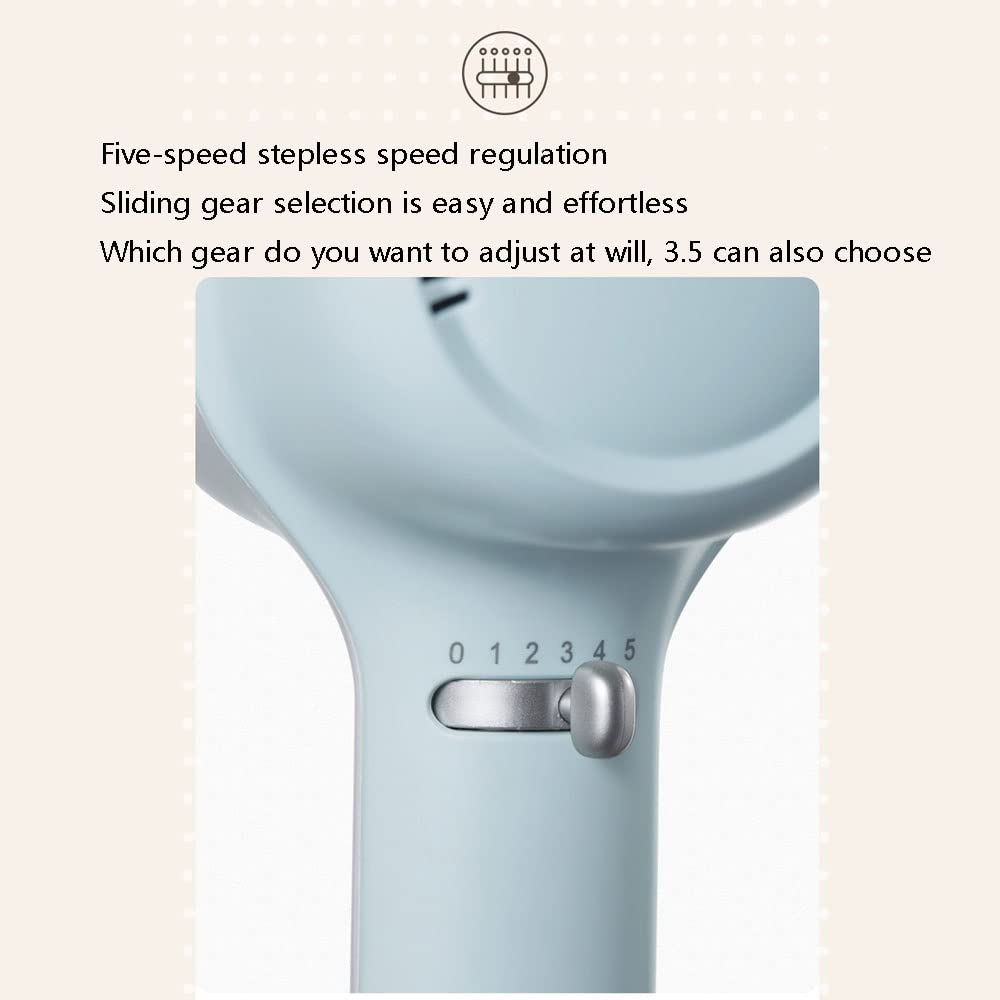 Mezclador De Mano Eléctrico Con Función Turbo De 5 Velocidades Batidora De Cocina De Mano Incluye 2 Batidores De Acero Inoxidable. Para Batir, Mezclar Galletas, Brownies, Pasteles, Masa 125W