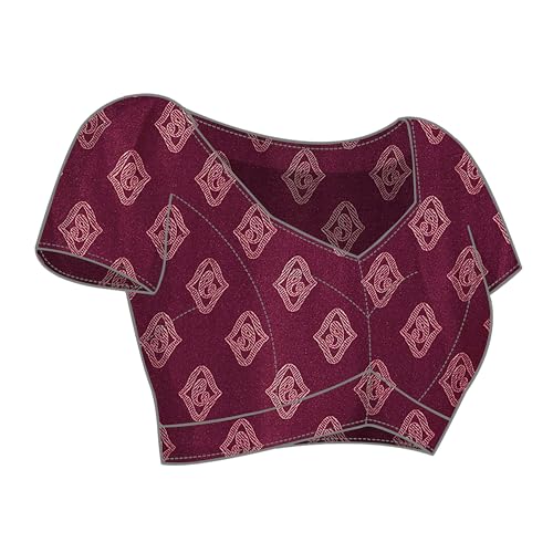 Image of Amazon Brand - Tavasya Womens Blocked Printed Daily Wear Chiffon Georgette Saree With Blouse With Blouse