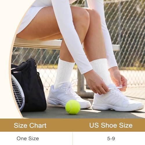 Image of Justay Crew Socks for Women - Soft Knit Boot Calf Comfortable Cute Dress Cotton Socks Gifts