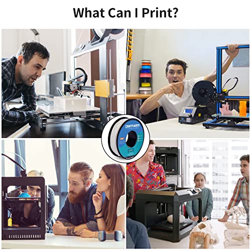 Image of GIANTARM TPU Filament 1.75mm Flexible Soft 3D Printer Consumables White,95A 1kg Spool (2.2 lbs.), Dimensional Accuracy + /- 0.05 mm