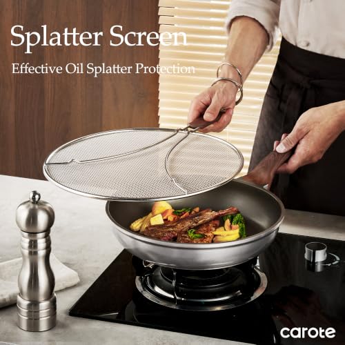 Image of CAROTE 26pcs Pots and Pan Set Nonstick, Cookware Sets | Durable, Easy to Clean, Even Heating, Kitchen Cooking Set, Induction Compatible, with Wok