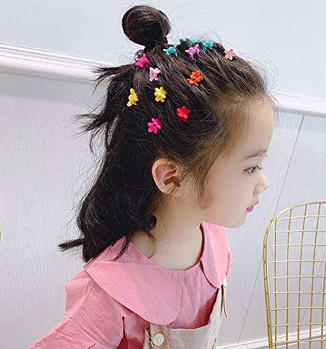 inSowni 120 Pack Plastic Flower Mini Hair Claw Clips Small Bang Barrettes Pins for Baby Girls Toddlers Kids Teens - Image 4