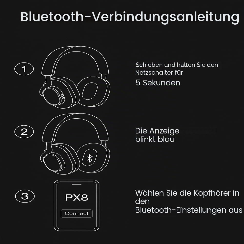 Bowers & Wilkins Px8 Over-Ear-Kopfhörer mit Geräuschunterdrückung, kabellos, Bluetooth 5.0, Schnellladung, 30 Stunden hochauflösende Wiedergabe, integriertes Mikrofon - Beige