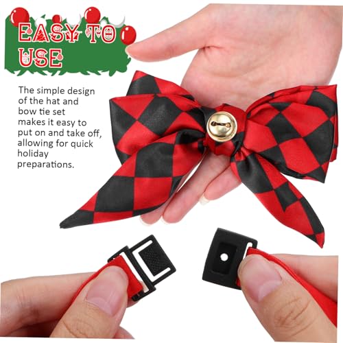 Disfraz Navideño para Perro con Sombrero y Corbatín miniatura 3