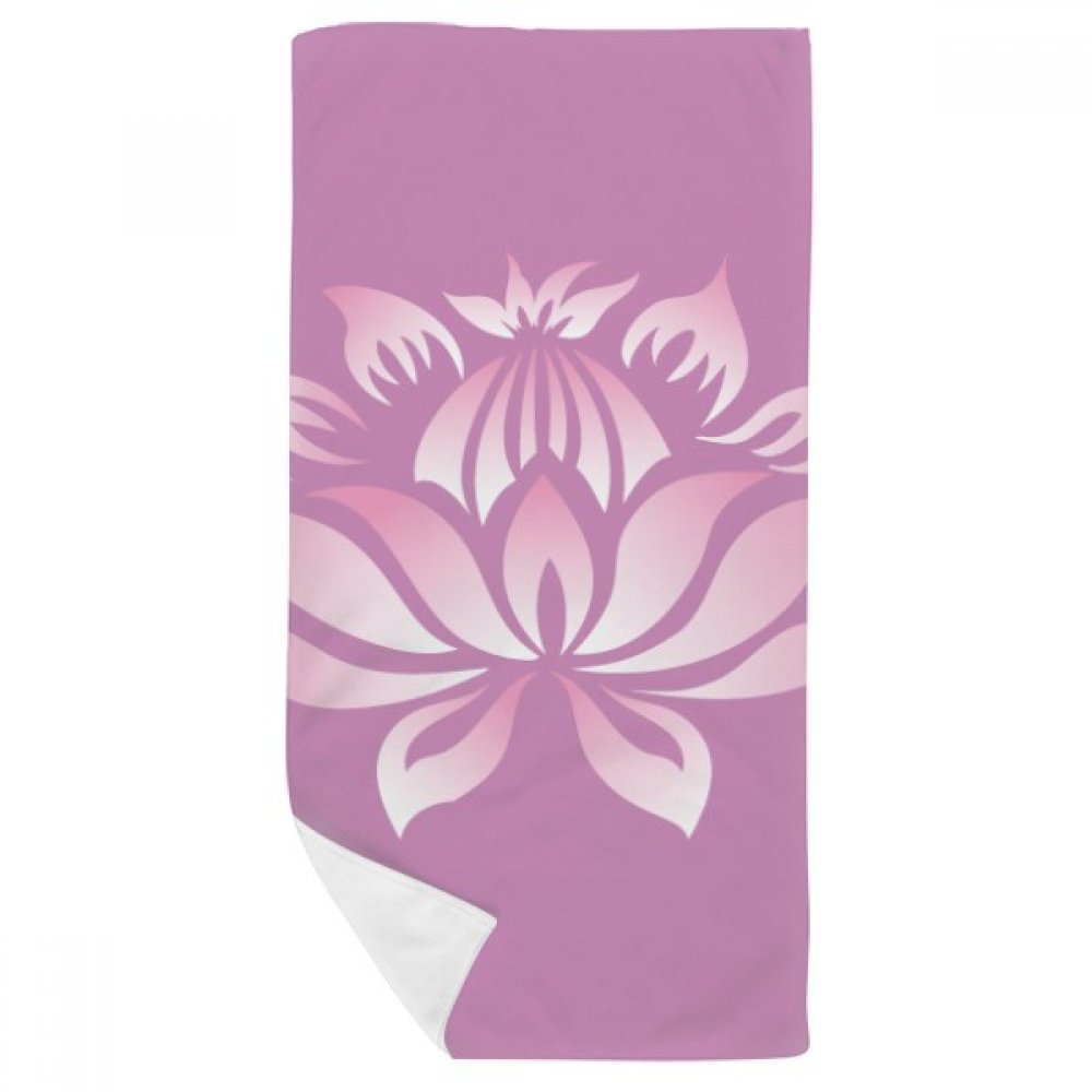 Gant de toilette serviette de bain doux lotus rose pour peau sensible
