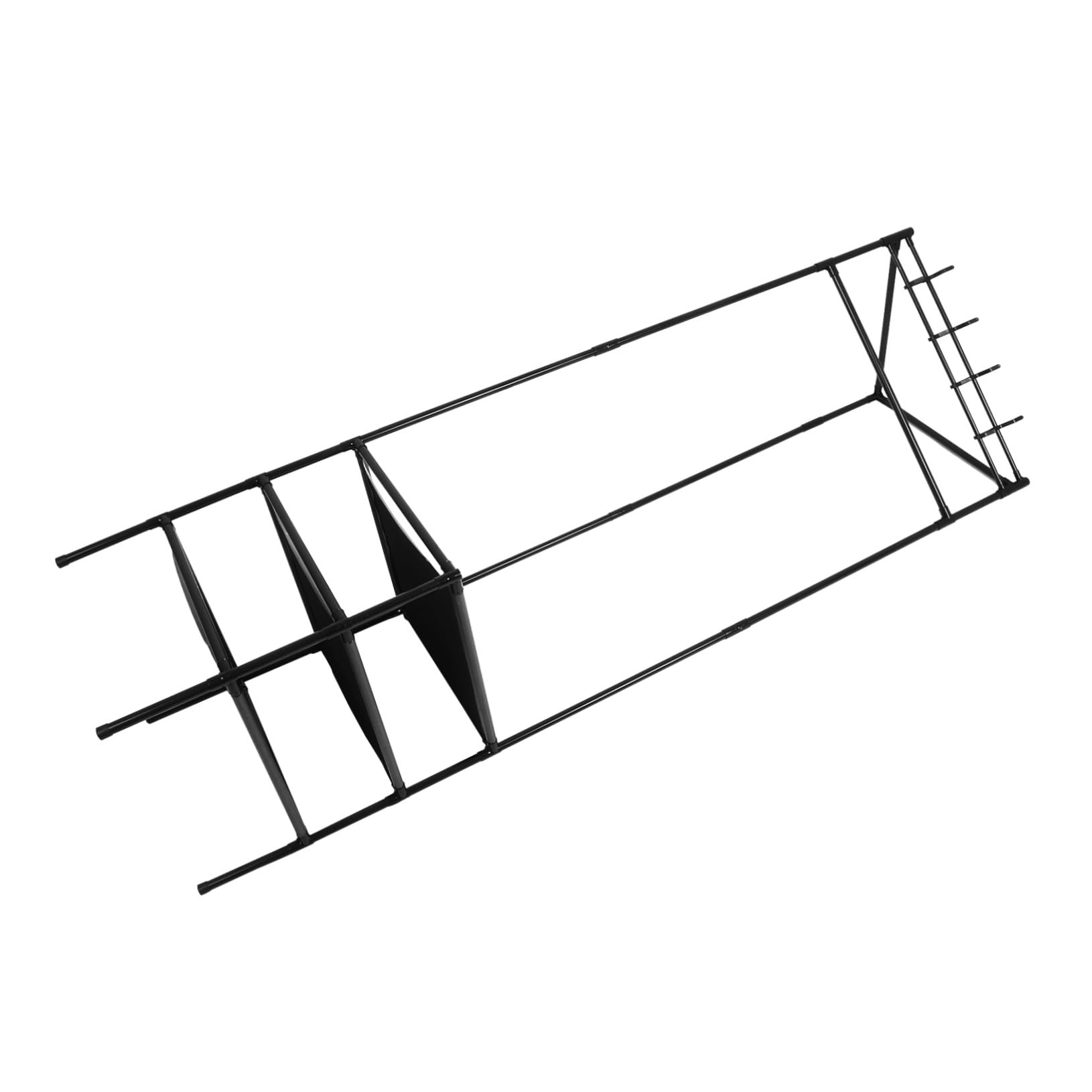 Porte-vêtements à pied pour chambre et dortoir avec 3 niveaux en fer