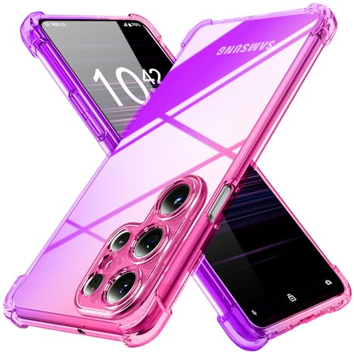 Galaxy S25 Ultra 用 ケース クリア 薄型 グラデーション色 SC-52F SCG32 用 ケース 軽量 tpu 耐衝撃 スマホケース 透明 米軍MIL規格取得 おしゃれ 黄変防止防塵一体型 人気 ギャラクシー S25 ウルトラ 用 携帯カ