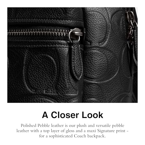 Image of Coach Charter Backpack in Maxi Signature Leather