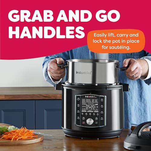 Image of Instant Pot Pro (8 QT) 10-in-1 Pressure Cooker, Slow Cooker, Rice /Grain Cooker, Steamer, Saute, Sous Vide, Yogurt Maker, Sterilizer, and Warmer, Includes App with Over 800 Recipes, Black