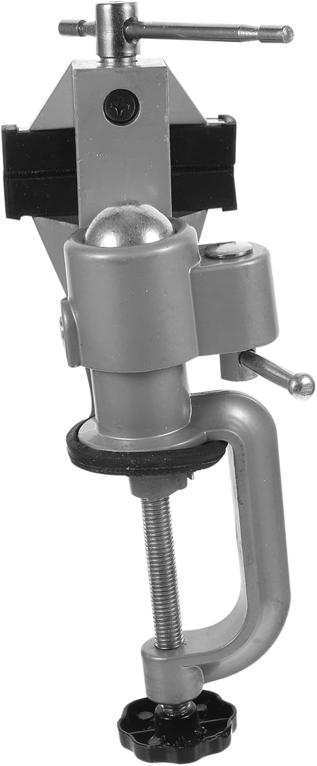 jojofuny Rotary Work Clamp for Woodworking Bench Vise Drill Press Vise Portable Clamp Bracket