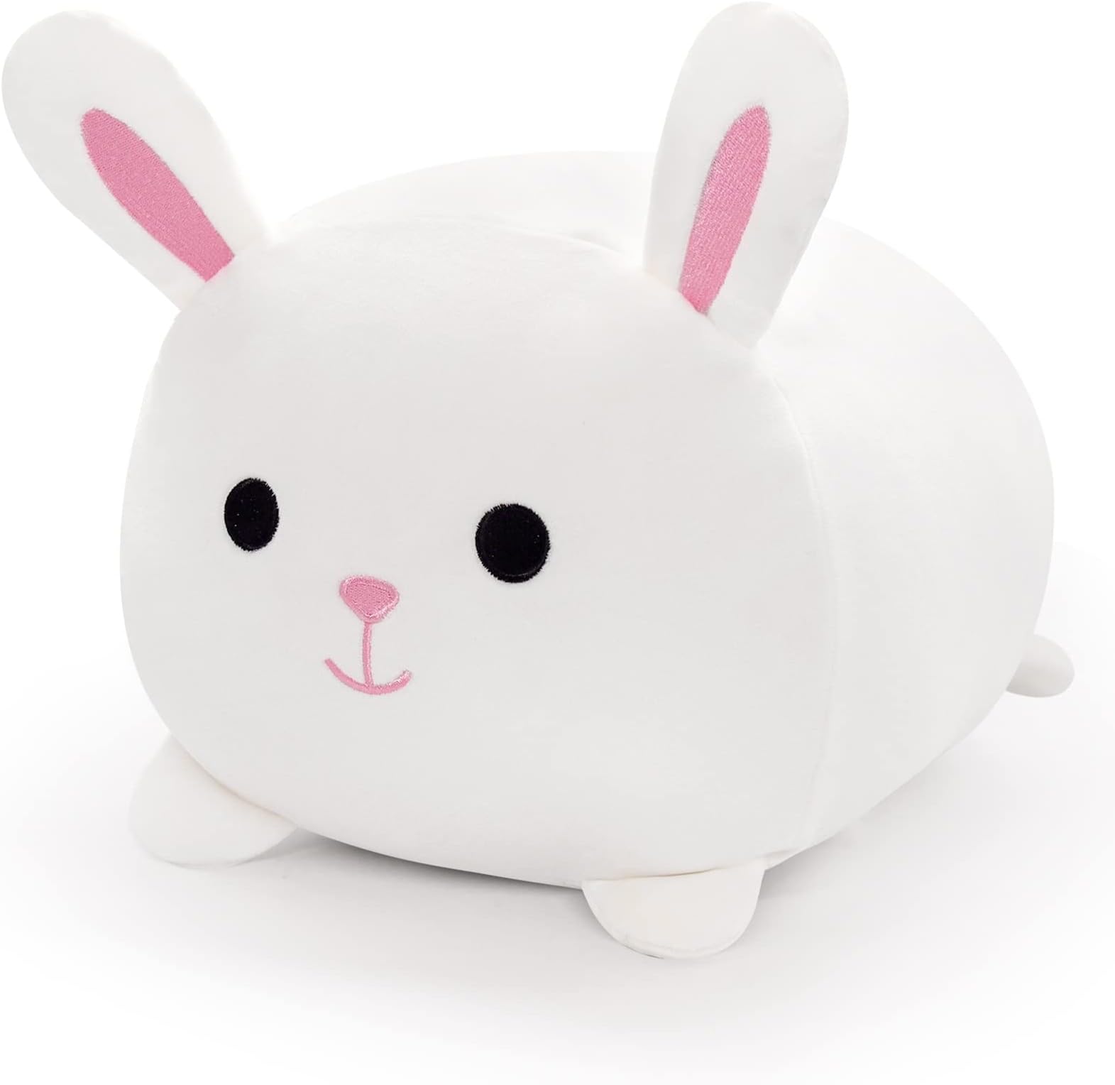 14" Easter Bunny Plush Pillow, Cute Stuffed Animal Toy, Soft White Rabbit, Kawaii Decoration, Easter Gifts for Kids