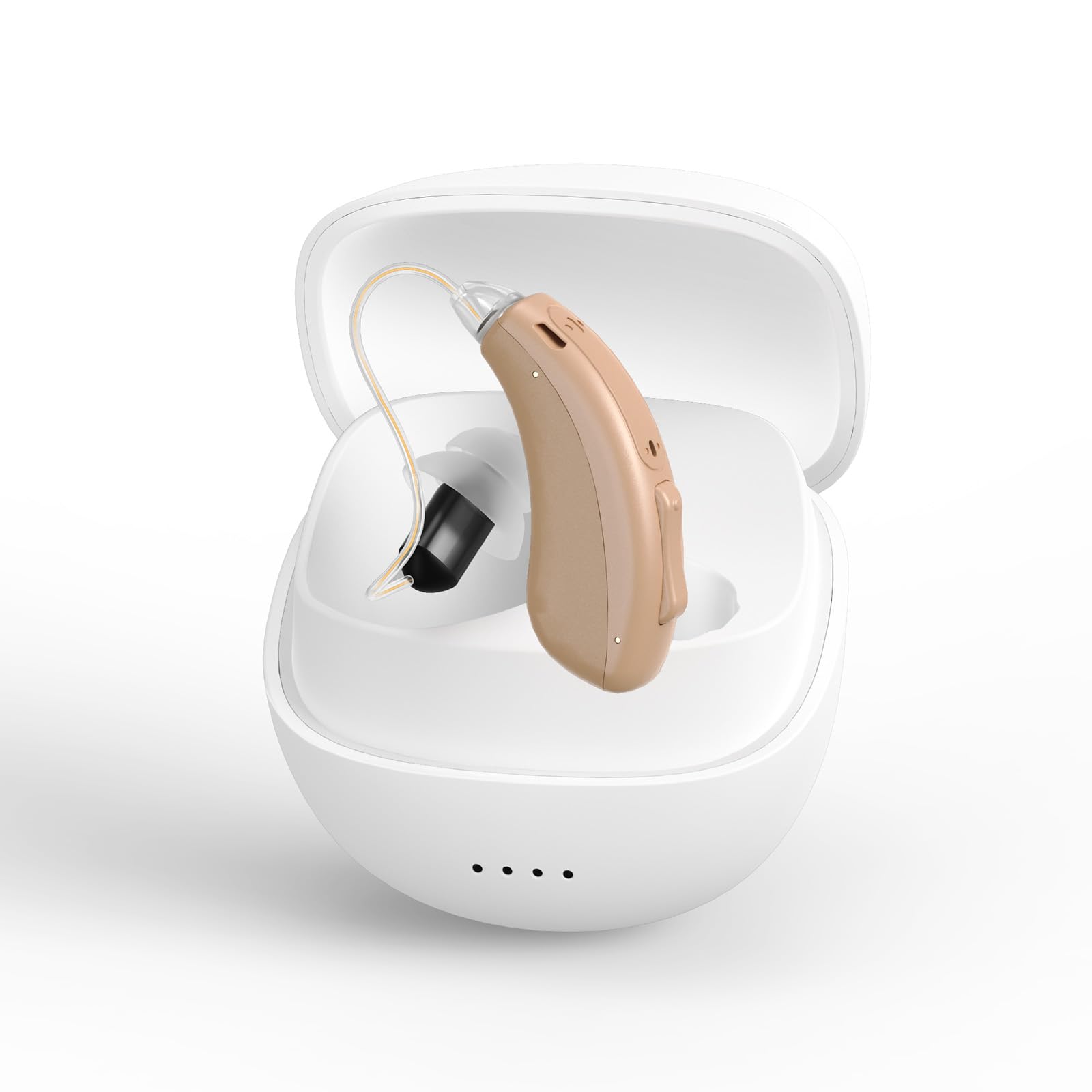 Hearing Aids for Seniors(Not Amplifiers), Rechargeable Digital Hearing Aids with Advanced 16-Channel, Invisible OTC Hearing Aid with Charging Case for 80Hrs Backup Power, Adapts to Mild to Severe Hearing Loss(Left Ear)