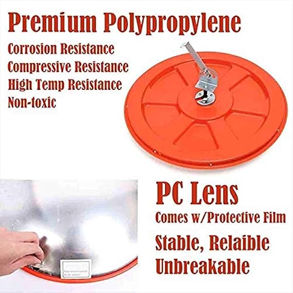 LHFHA Lente Grandangolare Del Traffico Esterno, Specchi Del Punto Cieco-Spot-Bh Sicurezza Convessa Convessa Convex Specchio per il Traffico Stradale All'Aperto Sicurezza Stradale/80 Cm.