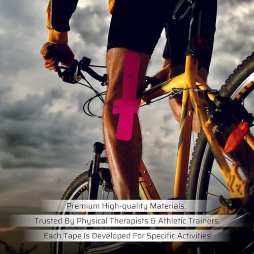 Image of HANSOClassic Plus Kinesiology Tape Premium Cotton Blend | Tape for Physiotherapy, Sports Injuries, Pain Relief, Muscle Support (Pink)