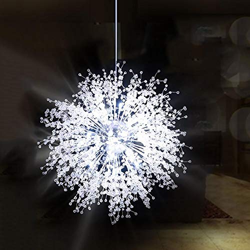 Plafonnier Sputnik pour bas plafond lustre cristal G4 fil réglable