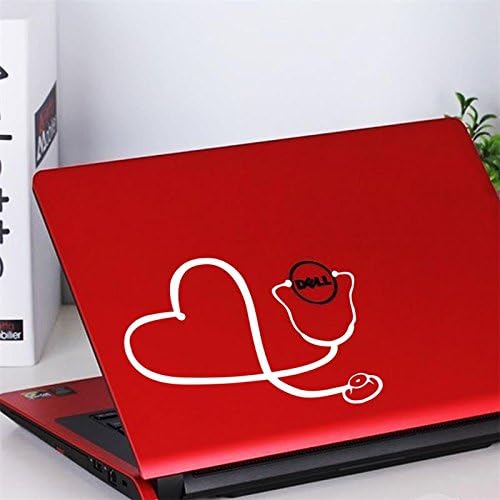 Hot Sale Love Stethoscope Funny Laptop Vinyl Skin Sticker Laptop Computer Diy Decor Home Decal Cool Gift,White