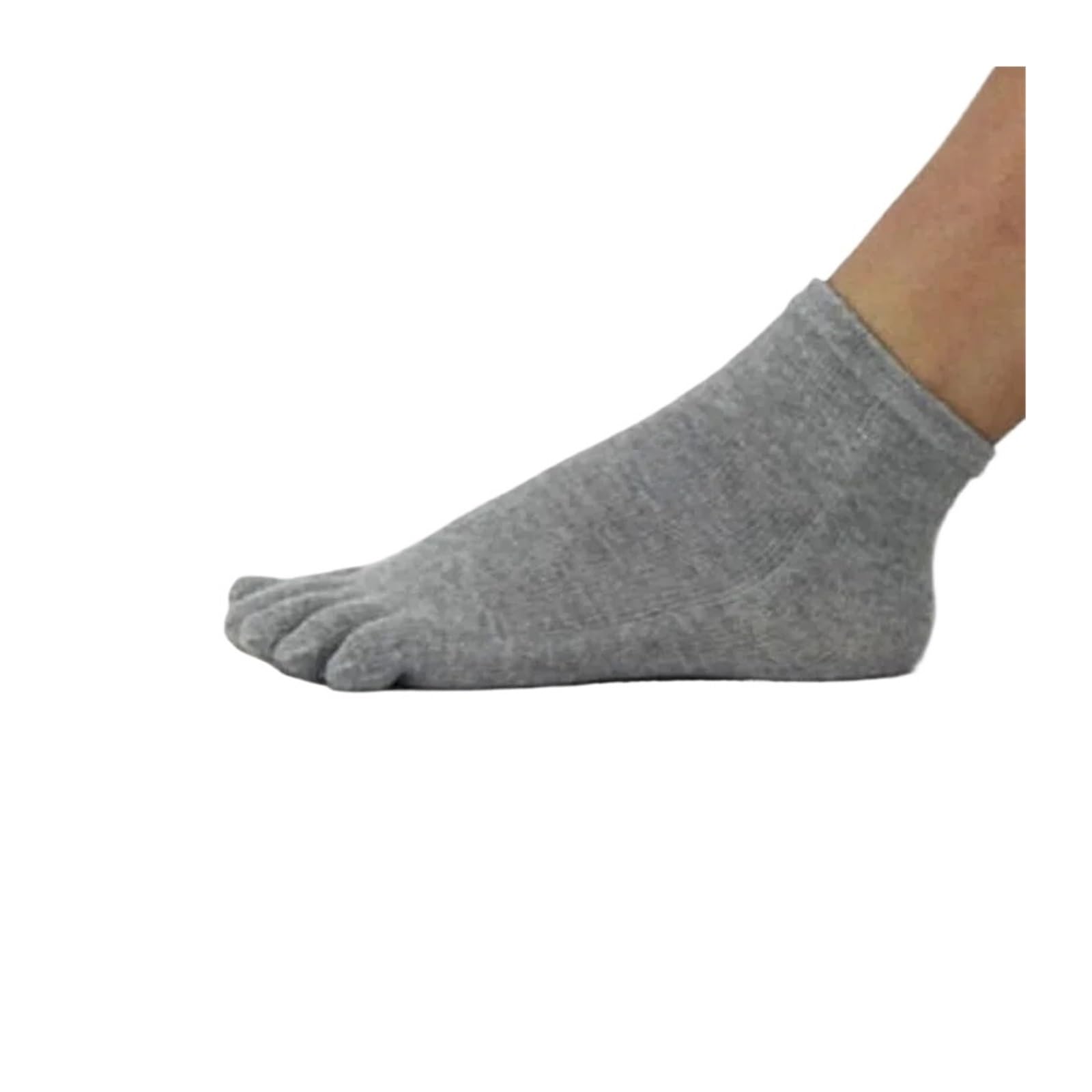 ITRHJTGP Finger Socks 5pair Five-Toed Socks Tabi Flip Flop Mens Running Kintoe Hiking for Fitness(Light Grey)