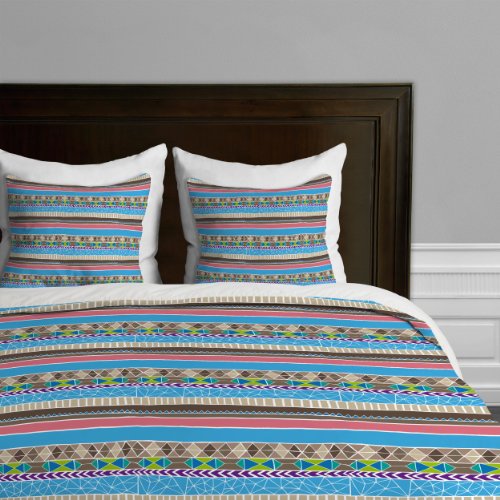 Deny Designs Geronimo Studio Brown Navajo Duvet Cover, Queen