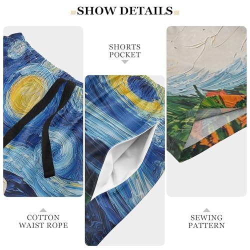 Geese Blue Pajama Shorts for Men Lounge Pants Sleep Lounge Short Mens Pajama Shorts with Pockets, S-XXL4